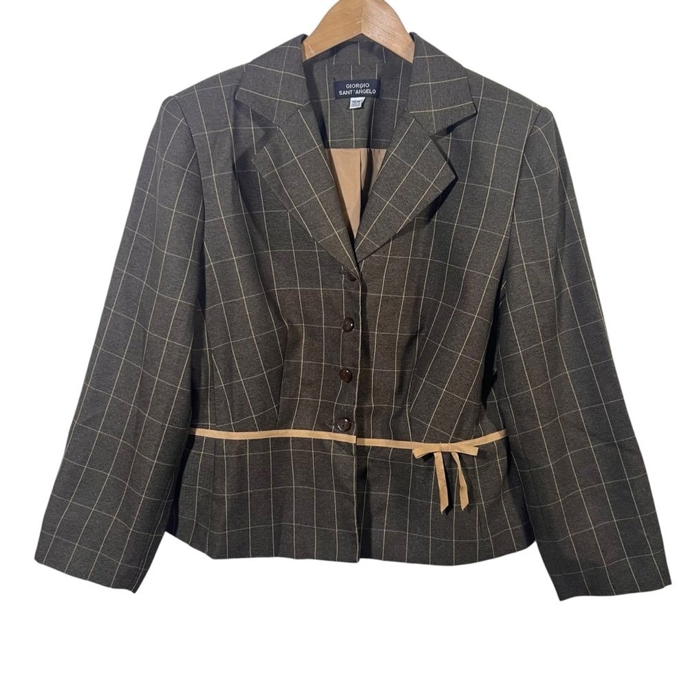 Giorgio Sant Angelo Plaid Blazer Size 16W